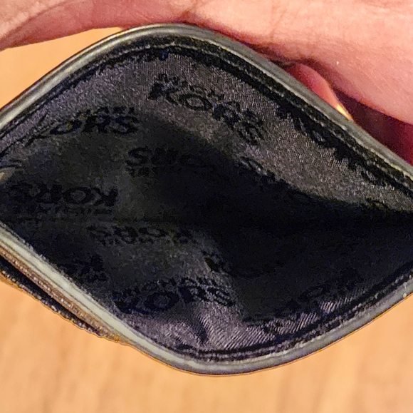 Michael Kors Leather Monogram card wallet card holder unisex HOST PICK - Picture 2 of 4